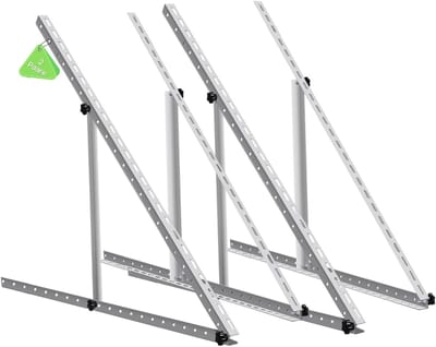 Zonnepaneelhouders - Balkonkrachtcentrale - Plat Dak - Verstelbaar 0-90 Graden - 1140 mm - Zilver