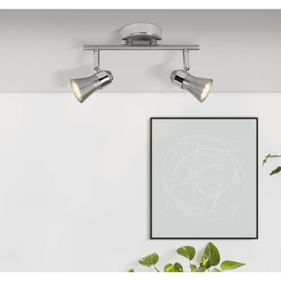 Brilliant Plafondspot Sanny, ijzer/chroom, breedte 31,5 cm metaal