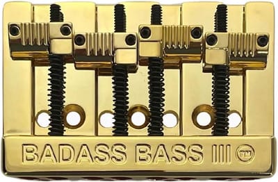 Leo Quan Badass III 4-snarige Basbrug met Gegroefde Zadels - Goud