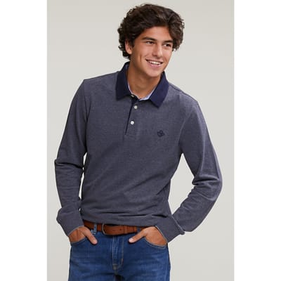 River Woods Lux Jaspe Pique Cf Ls Maat: S | Poloshirts Outlet | Heren