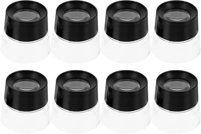 Juweliersloep Set - Vergrootglas - Sieraden Inspectie - 10x Vergroting - 8 Stuks - Zwart