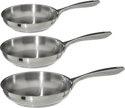 Secret de Gourmet Koekenpannen Acoma - Dia 20/24/26 cm - Alle warmtebronnen - Zilver RVS