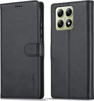 LC.IMEEKE Hoesje - Geschikt voor Xiaomi 14T Hoesje - LC.IMEEKE Luxe Book Case - Zwart