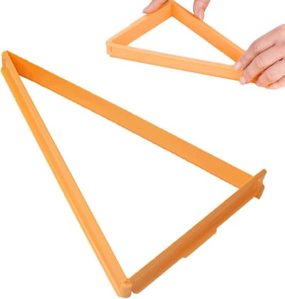 Croissantsnijder - Bakgereedschap Deegvorm - Gebak Maken - Herbruikbaar ABS Materiaal - 14.5 x 22.5 cm - oranje