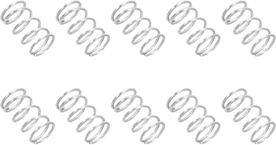 Compressiespringen van RVS, 0.3mm Draaddiameter x 3mm Buitendiameter x 5mm Lengte, 10 Stuks, Ideaal voor Kleine Herstellingen en Klussen Thuis