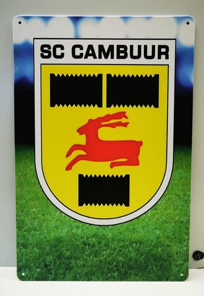 Metalen wandbord - Cambuur - Mancave - Wand Decoratie - Metal sign - Mancave decoratie - Decoratie - Metalen borden - Tekst borden - Metalen bord