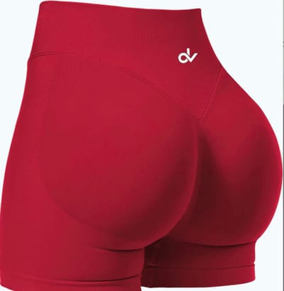 DV - Rood - S - Short - Anti-cellulite – High Waist - Butt Lifting effect - Naadloos - Stimuleert de bloedcirculatie - June Spring