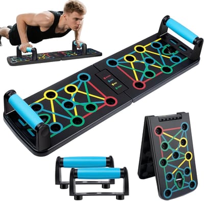 Vouwbare Push Up Board 17-in-1 voor Thuis Fitness - Effectieve Spiertraining met Handgrepen en Push Up Rack voor Krachttraining en Spieropbouw