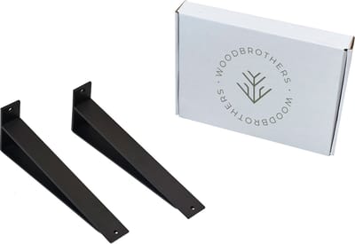 Metalen plankdragers zwart WoodBrothers 3 - 18 cm 2 stuks - Plankdrager - Plankhouder - Plankdragers - Plankdrager metaal - Plankdragers metaal - Plankdrager zwart - Plankdragers zwart - Plankdrager industriele - Industriele plankdragers