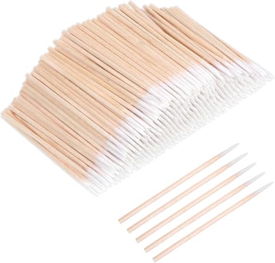 Wattenstaafjes met punt - Micro applicators - Nauwkeurig aanbrengen - Houten handvat - 500 stuks - Wit