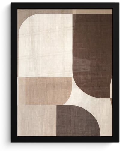 Poster in lijst - Fotolijst 30x40 cm - Posters - Geometrisch - Geweven structuur - Modern - Posterlijst zwart - Decoratie - Wanddecoratie woonkamer - Muurdecoratie slaapkamer