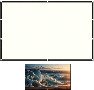 MTTProducts - Projector Screen - HD Projector Screen - 180 Graden Kijkhoek - 52 Inch - Vouwbaar Projectiescherm - Geschikt voor Thuis en Buiten - Wit