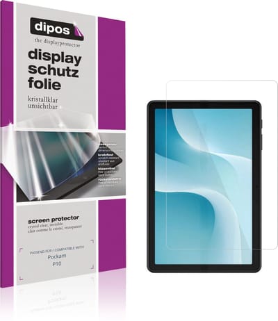 dipos – 2x Beschermfolie geschikt voor Pockam P10 | Krasbestendige & heldere Screenprotector Ultra-Thin