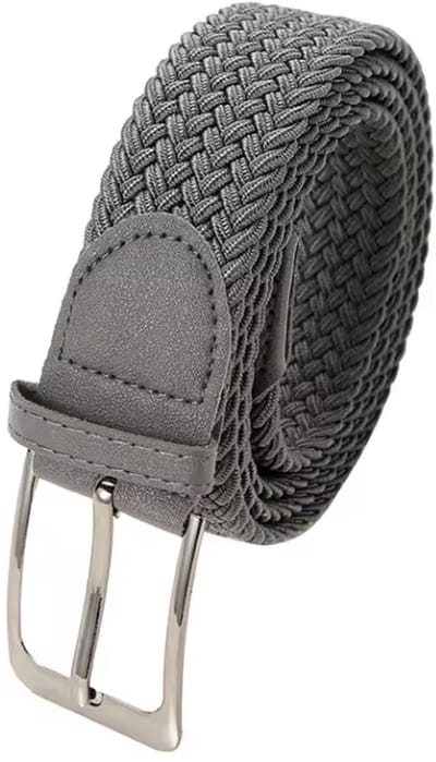 CHPN - Elastische Riem - Grijze riem - Elastische grijze riem - Grijs - Rekbare riem - Belt - Elastic belt - Grey belt - 105CM/120CM - Grijze riem - Uitrekbare gevlochten riem