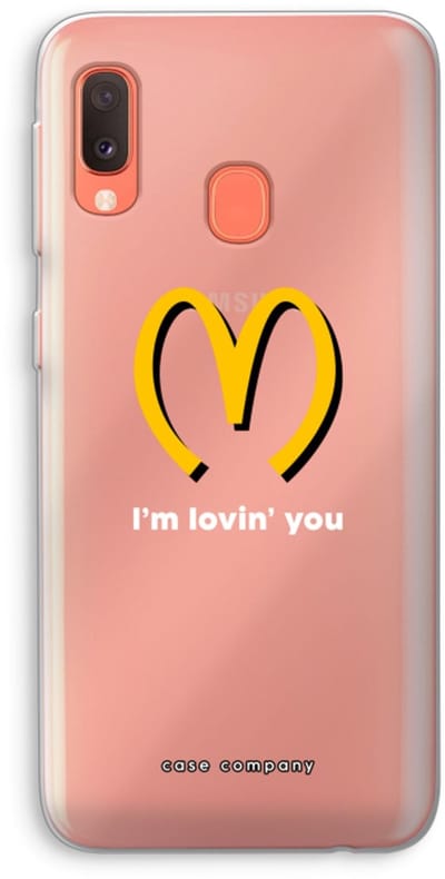 Case Company® - Hoesje geschikt voor Samsung Galaxy A20e hoesje - I'm lovin' you - Soft Cover Telefoonhoesje - Bescherming aan alle Kanten en Schermrand