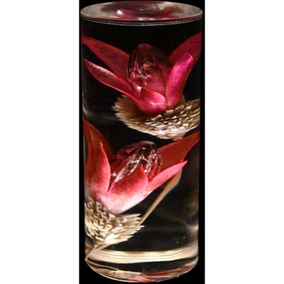 Lampe de table en acrylique Aeon Flower pour chambre à coucher, lampe de chevet, décoration d'ambiance, interrupteur tactile + USB Lilies&Colored light