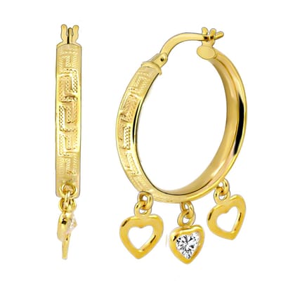 Juwelier Zwartevalk - 14 karaat gouden bedel oorbellen 12.055/23mm--