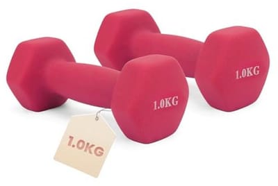 Korte Vinyl Dumbbells Set - Hexagonale Gewichten 1-5 kg voor Thuistraining, Yoga en Pilates