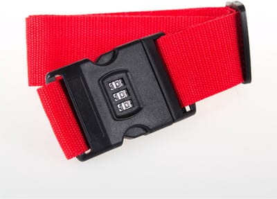 Kofferriem met cijfer slot, 2 stuks bagageriem, bagagestrap, verstelbare, kofferriemen met gesp, bagageriem, bagageriem,-Reizen-205cmX5cm-Rood