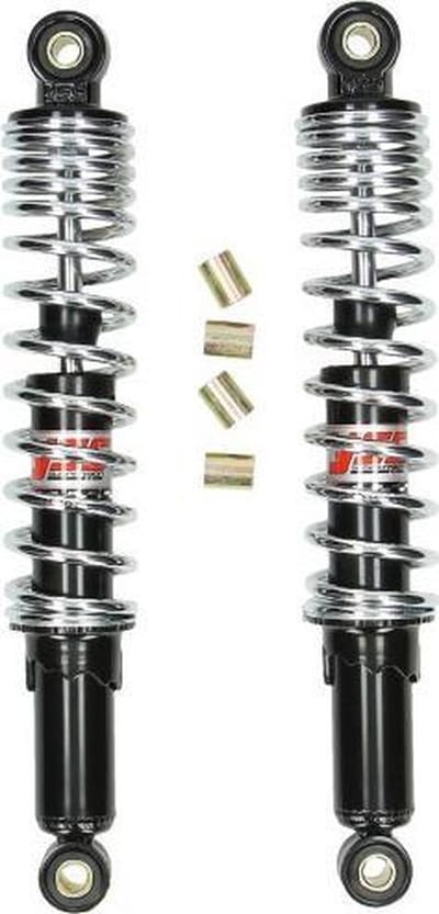 Schokbrekerset Pro-X serie Puch Maxi Tomos universeel 320mm zwart chroom Yss
