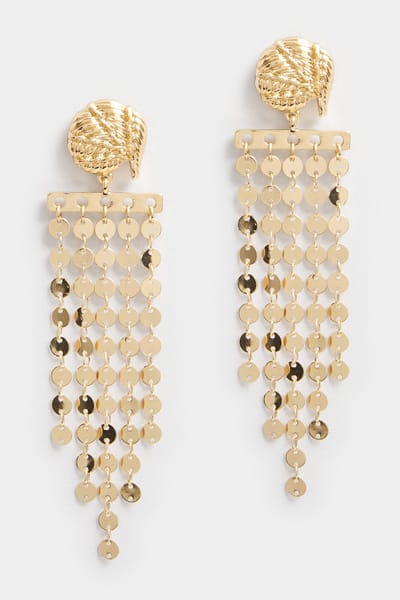 Yours Statement Oorhangers Met Schijfjes In Goudsize One Size