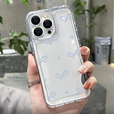 INS Koreaanse Rode Kers Telefoonhoesje Voor iPhone 15 Pro Hoesje iPhone 13 11 12 14 16 Pro Max XR XS X 7 8 Plus SE Transparante Schokbestendige Cover For iPhone 12Pro Max black