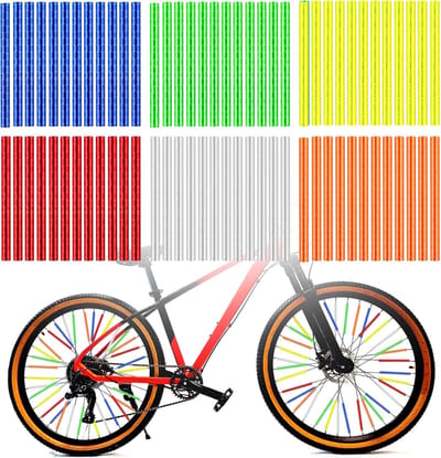 Dailygoods- Spakenreflectoren 360° Zichtbaarheid - Fietsreflectoren - Reflecterende Strips - 72 Stuks - Eenvoudig te Installeren - ABS Materiaal
