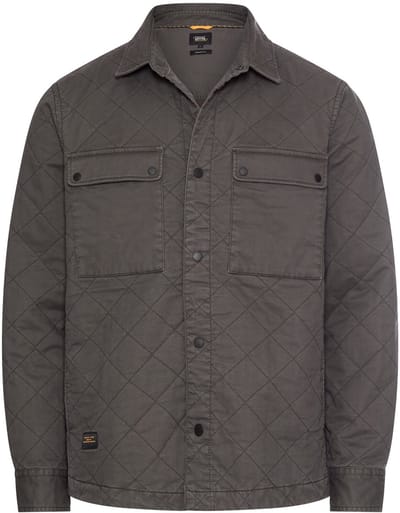 camel active Overshirt met ruitjespatroon - Maat menswear-S - Grafietgrijs