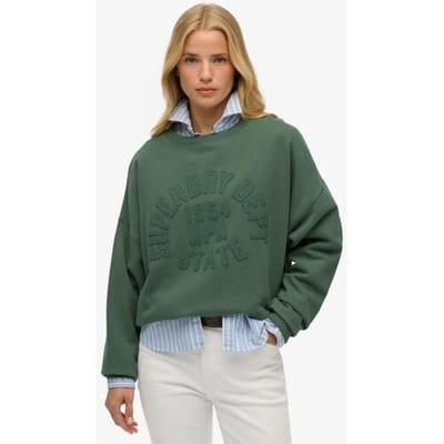 Superdry - Athletic Essentials tonal sweatshirt met ronde hals en appliqué - Dames - Truien