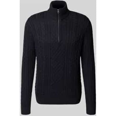 Jack & Jones Trui Jprblusean Knit Cable Half Zip Sn 12283487 Dark Navy Mannen Maat - L