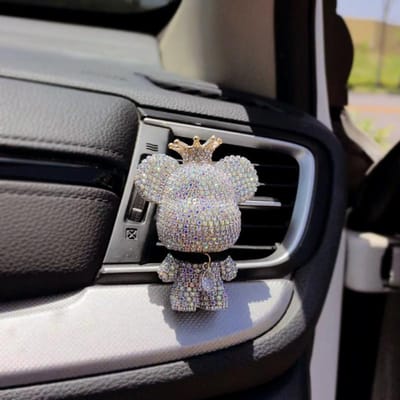 Creatieve Kroon Diamant Schattige Beer Auto Geur Parfum Clip Luchtuitlaat Aroma Luchtverfrisser Decoratie Accessoires Aromatherapie