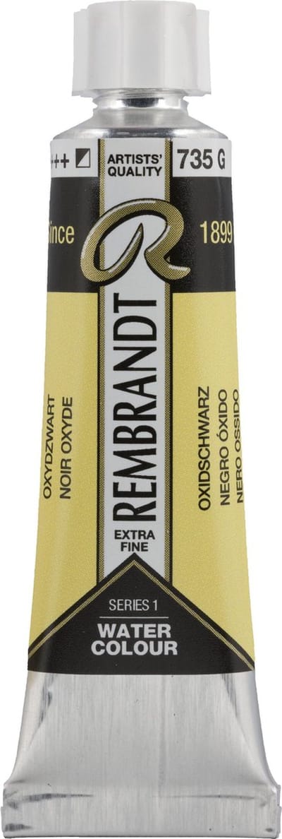 Rembrandt Aquarelverf Tube 10 ml Oxydzwart 735