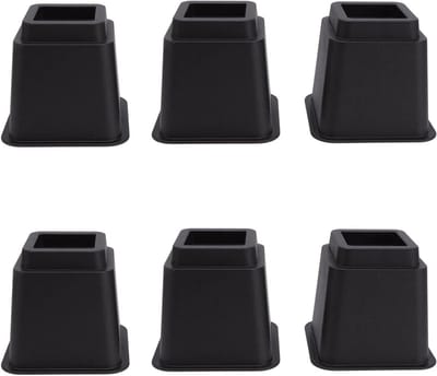 Bedverhogers - Meubelverhogers - Meer Opbergruimte - Veelzijdig en Stabiel - 5 Inch - Zwart