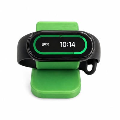 Smartwatch Oplaadstation - Geschikt voor Xiaomi® Smart Band 8 / Mi Band 8 - Oplaaddock - Oplader Houder met Kabelmanagement - Bureau & Nachtkastje Standaard - Groen