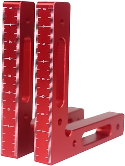 2 stuks 90 graden hoektang, L-type hoektang 90 graden 12 cm x 12 cm, positioneringshoek aluminiumlegering klemmen voor timmergereedschap