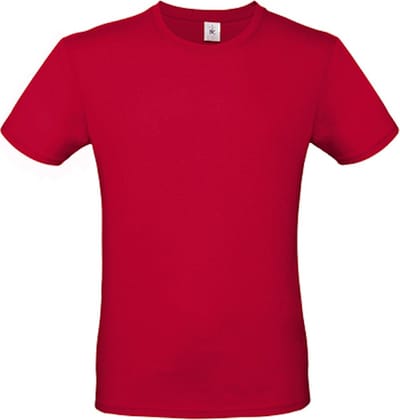 2-Pack herenshirt '150' met ronde hals B&C Collectie Deep Red maat XS
