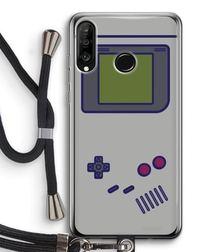 Case Company® - Hoesje met koord geschikt voor Huawei P30 Lite hoesje met Koord - Game On - Telefoonhoesje met Zwart Koord - Bescherming aan alle Kanten en Over de Schermrand