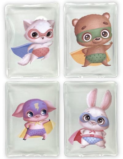 JHUBERS- Handwarmers herbruikbaar - Set van 4 - Aangename warmte tot 55 °C - Huidvriendelijke kunststof hoes - Stijlvolle motieven - Perfect voor koude dagen - Zakwarmers
