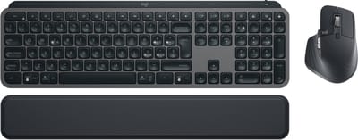 Logitech MX Keys Combo for Business - Toetsenbord, Muis en Polssteun - Draadloos - QWERTY IT - ISO - Grafiet
