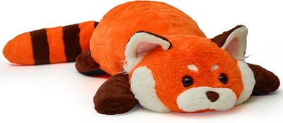 Pink Papaya Rode grote knuffel-panda "Feuerfuchs", 100cm, zachte XXL knuffel, grote XXL beer voor meisjes en jongens, knuffelbaar speelgoed voor jong en oud, teddybeer met makkelijk te onderhouden vacht