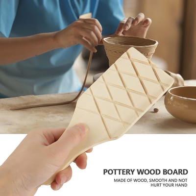 Modergereedschap Bordafdekking Keramiek Hout Modelleren Vlakke Plaat Onderlegger Keramiek Gereedschap beige
