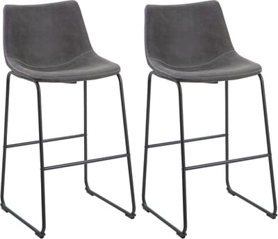 FRANKS - Barkruk - Grijs - Polyester