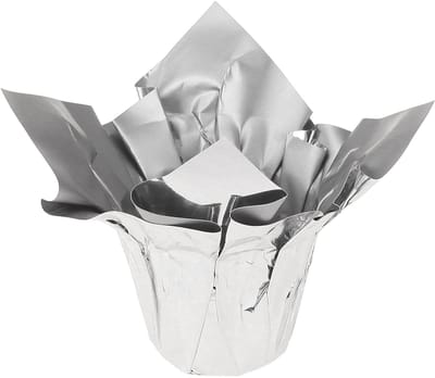 Mini plantenbak zilver geschenkverpakking Ø4,5cm H7cm 8 st, 8 Stück