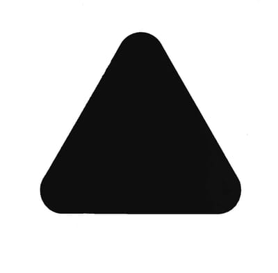Haaientanden zelfklevend (20 stuks) Zwart 130 x 116 mm - vloersticker met vlakke toplaag