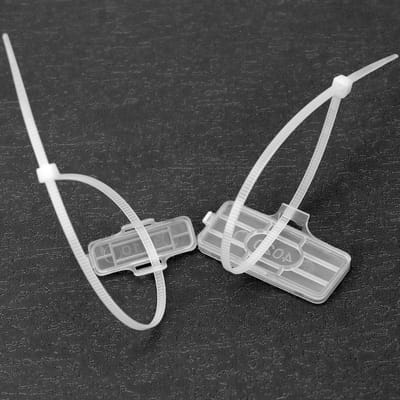 Pack van 100 Waterdichte Kabellabels met Nylon Kabelbinders - Snap-on Kabelmarkeerders in 2 Maten (30x10mm, 40x20mm) voor Organisatie en Identificatie