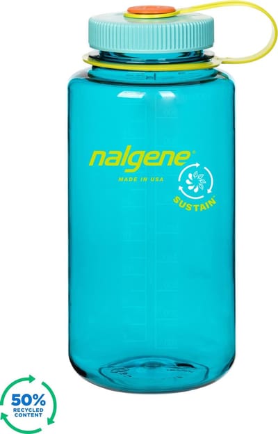 Nalgene - Wide Mouth Bottle - drinkfles - waterfles - lekvrij - 1000ml - BPA free - SUSTAIN - Cerulean