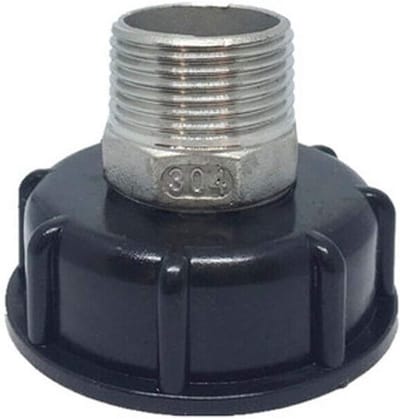 IBC Adapter, 1" S60x6 Thread IBC Tank Adapter Tap Connector Replacement Valve Fitting for IBC Garden Water Containers - ShopVlot