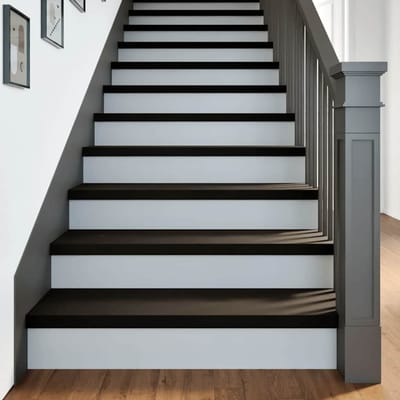vidaXL - Traptreden - 16 - st - 90x25x2 - cm - massief - eikenhout - bruin-zwart