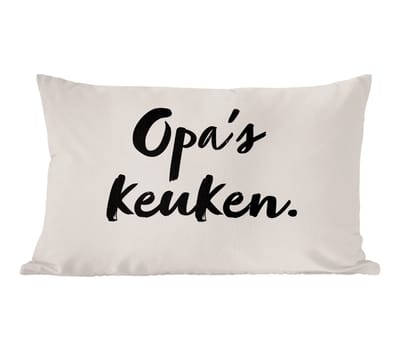 Sierkussens - Kussentjes Woonkamer - 50x30 cm - Opa's keuken - Taupe - Quote