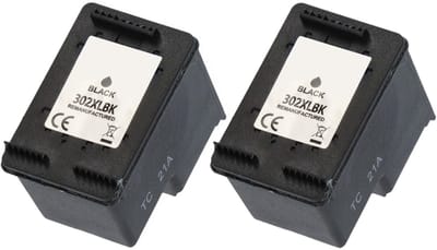 Huismerk geschikt voor HP 302XL Inktcartridges - 2X Zwart - Geschikt voor OfficeJet 3830 - 4650 - Envy 4520 - 4525 - DeskJet 2130 - 3630 - 3638 - F6U68AE